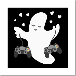 Gamer Halloween Ghost Posters and Art